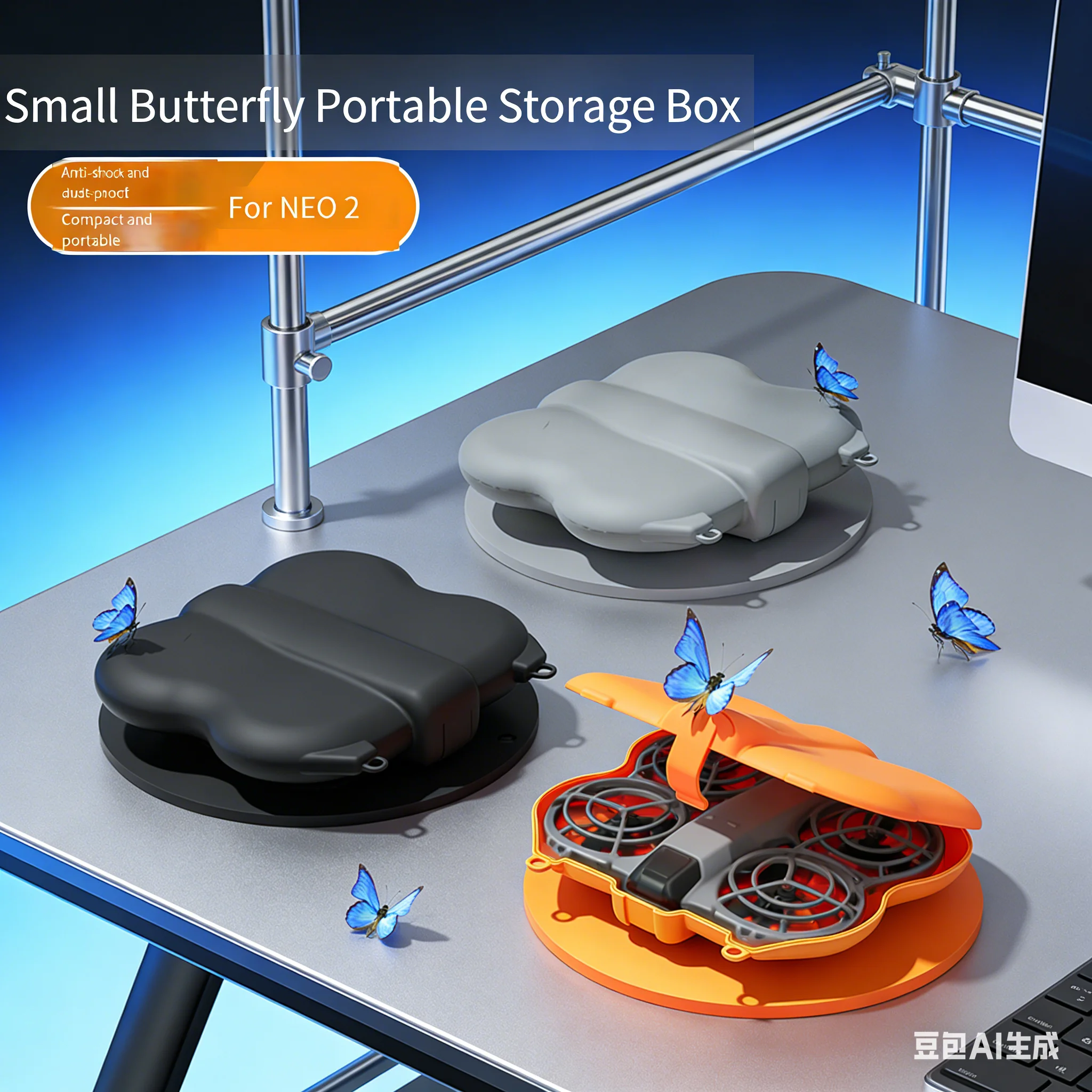 

Ящик для хранения дронов для дронов DJI NEO 2, портативный противоударный, пылезащитный, устойчивый к царапинам защитный ящик, сменные аксессуары