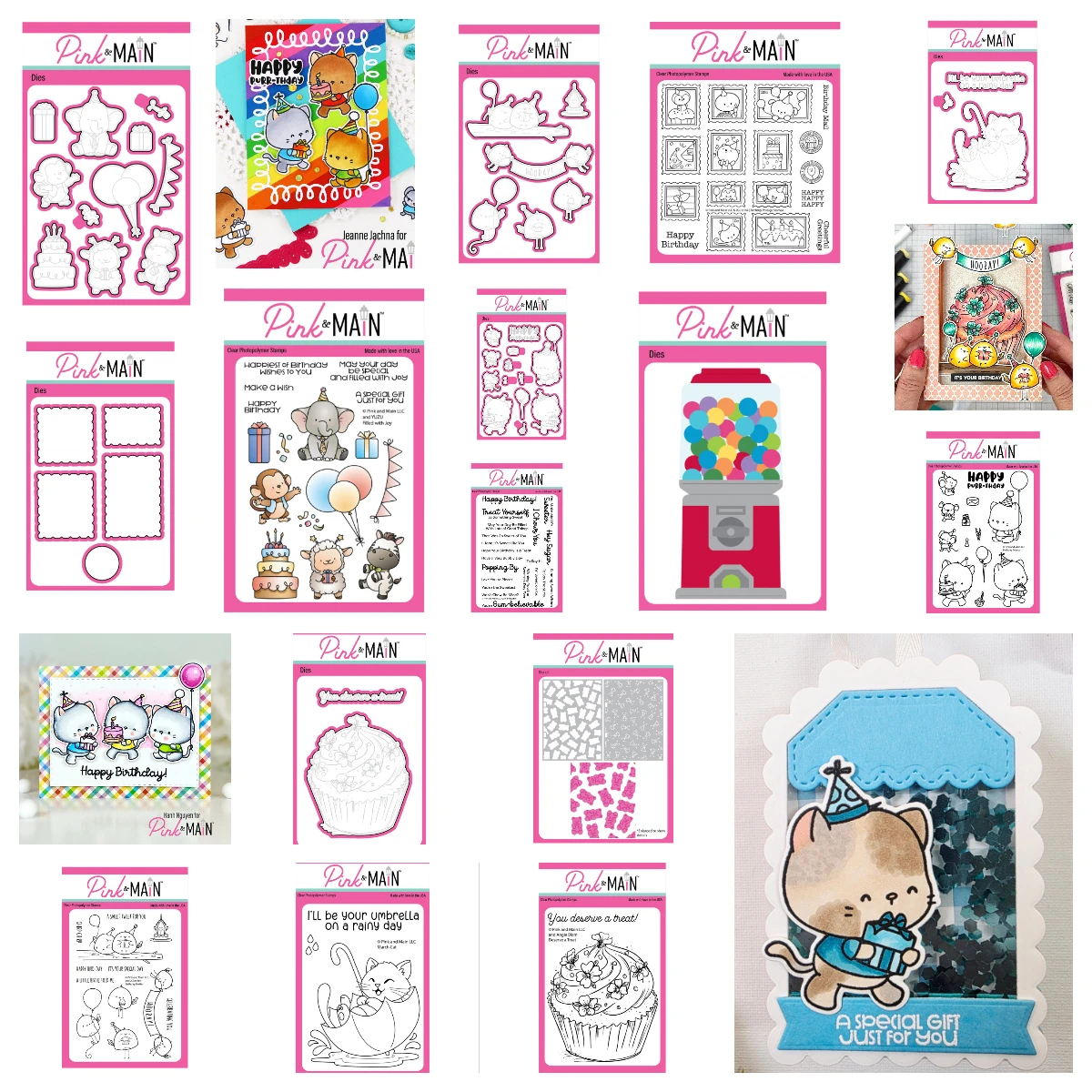 

With Joy a Treat Cat Stamps and Metal Cutting Dies Sets for DIY Craft Making Greeting Card Scrapbooking Decoration 2026 New