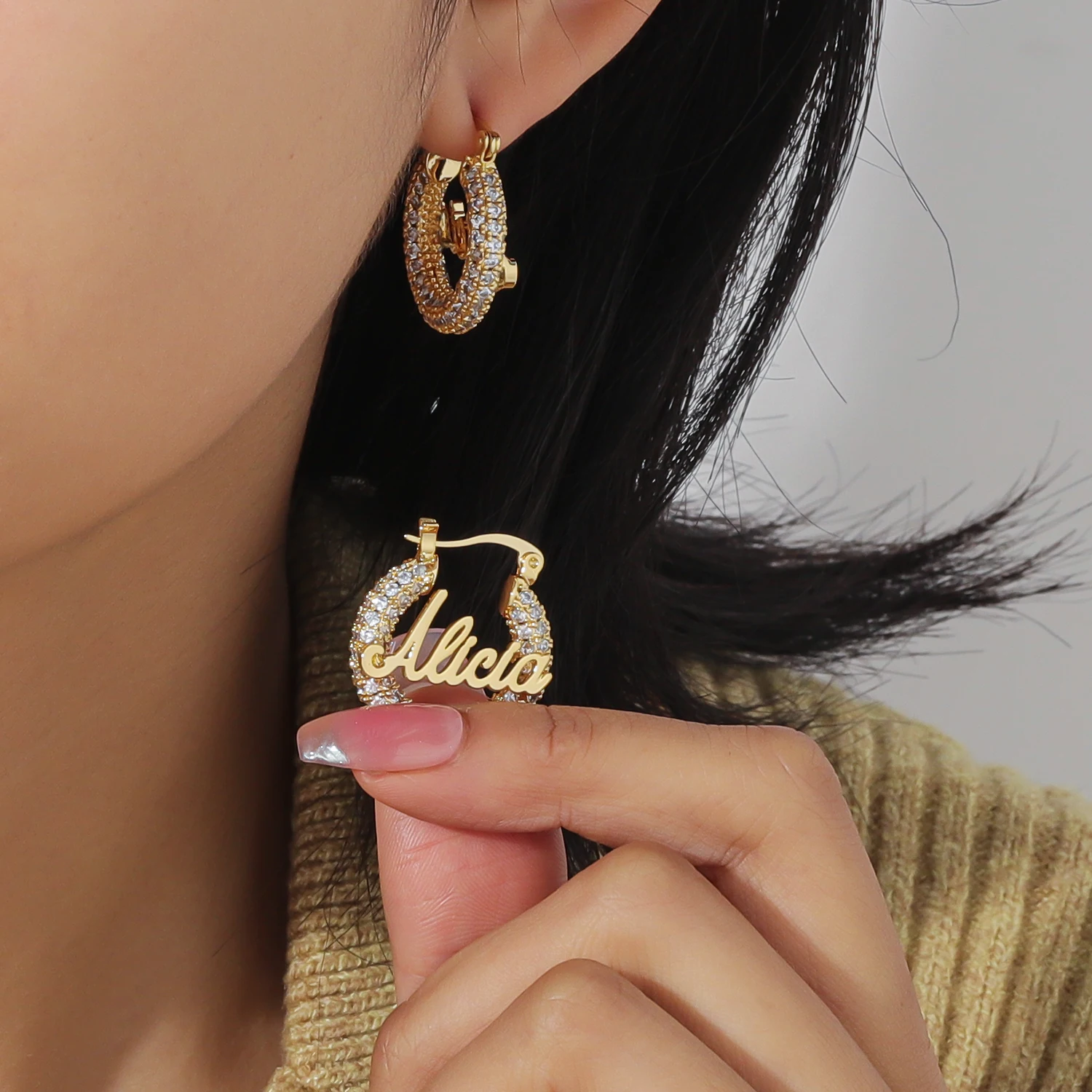 

Custom Name Hoop Earrings for Girls 22mm Mini Stainless Steel Hypoallergenic Stainless Steel Name Earring for Kids Birthday Gift