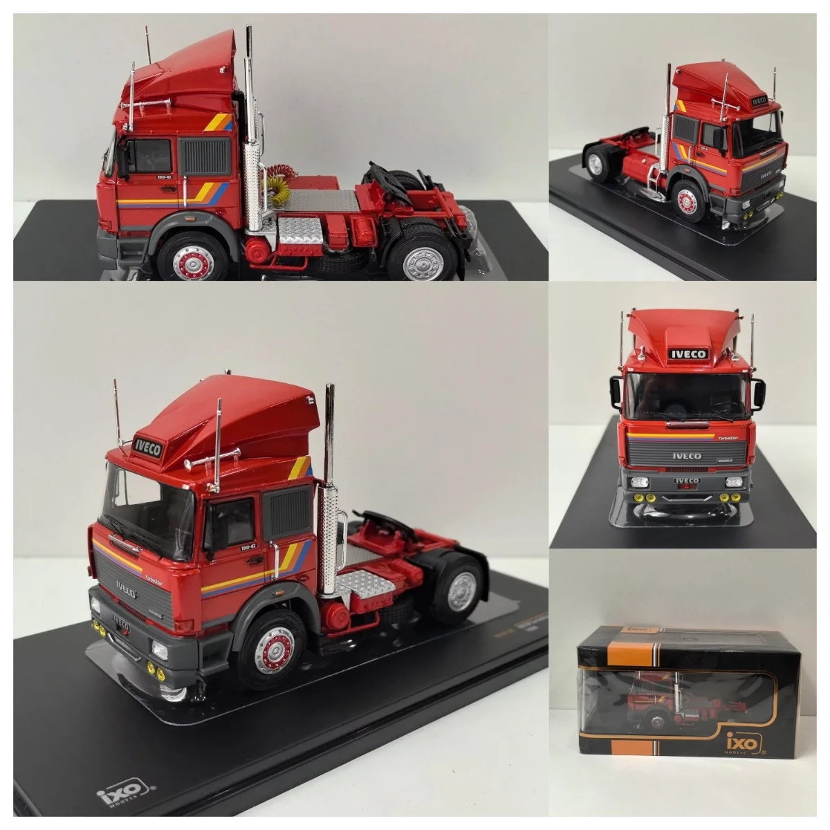 

Box Cracking IXO Diecast 1/43 Scale IVECO Turbostar 1984 Trailer Truck T3 Alloy Car Model