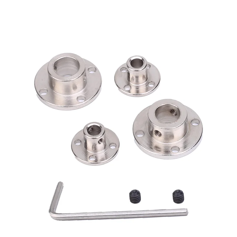4pcs Flange Coupling Motor Guide Shaft Coupler Motor Connector Power Tools Accessories Plug 6mm 8mm With Screws Flange Coupling