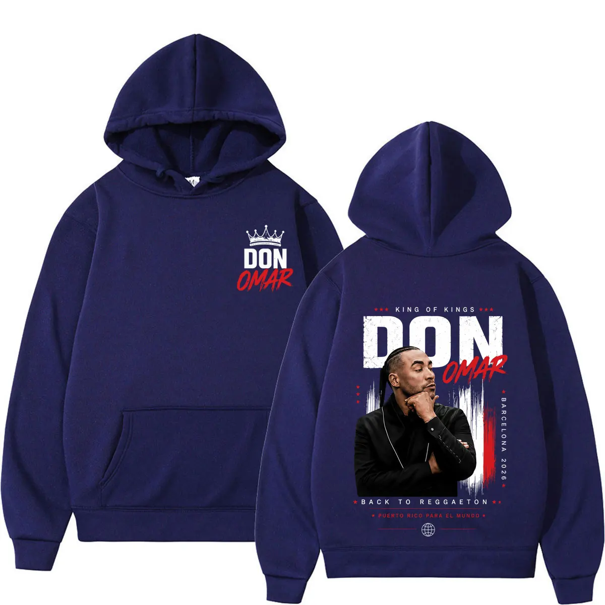 Rapper Don Omar The Last King Tour 2026 Print Hoodie Men Women Fashion Sweatshirt Autumn Winter Casual Loose Harajuku Pullover