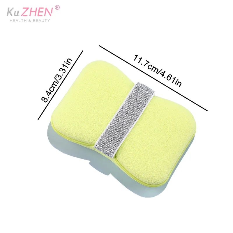 バススポンジ洗顔料2-in-1ソープバッグソフトクリーンパフ再利用可能メイク落とし角質除去パッドデイリークレンジングスキンケア用