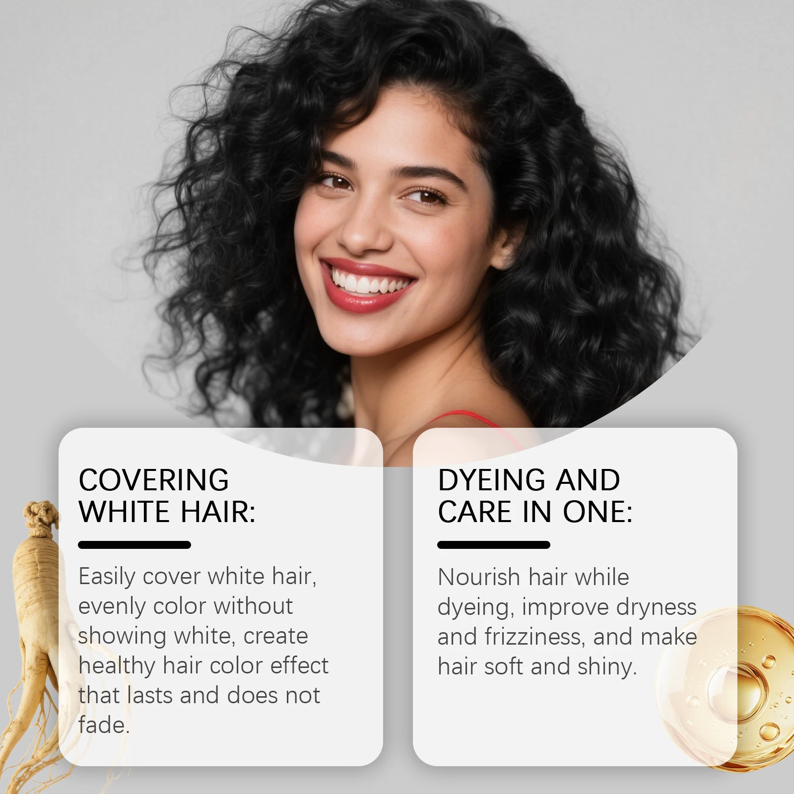 صبغة شعر مغذية 15 دقيقة تلوين سريع كريم لون الشعر الأسود البني الداكن الأمونيا الحرة الضرر 100 مللي #3