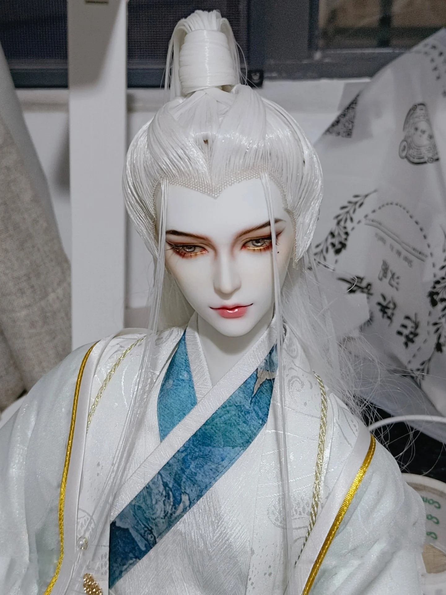 1/3 Scale BJD Ancient Costume Wig Doll Accessories Hanfu Antique Style Hair Retro Samurai Wigs For BJD/SD SD13 SSDF Uncle C1863