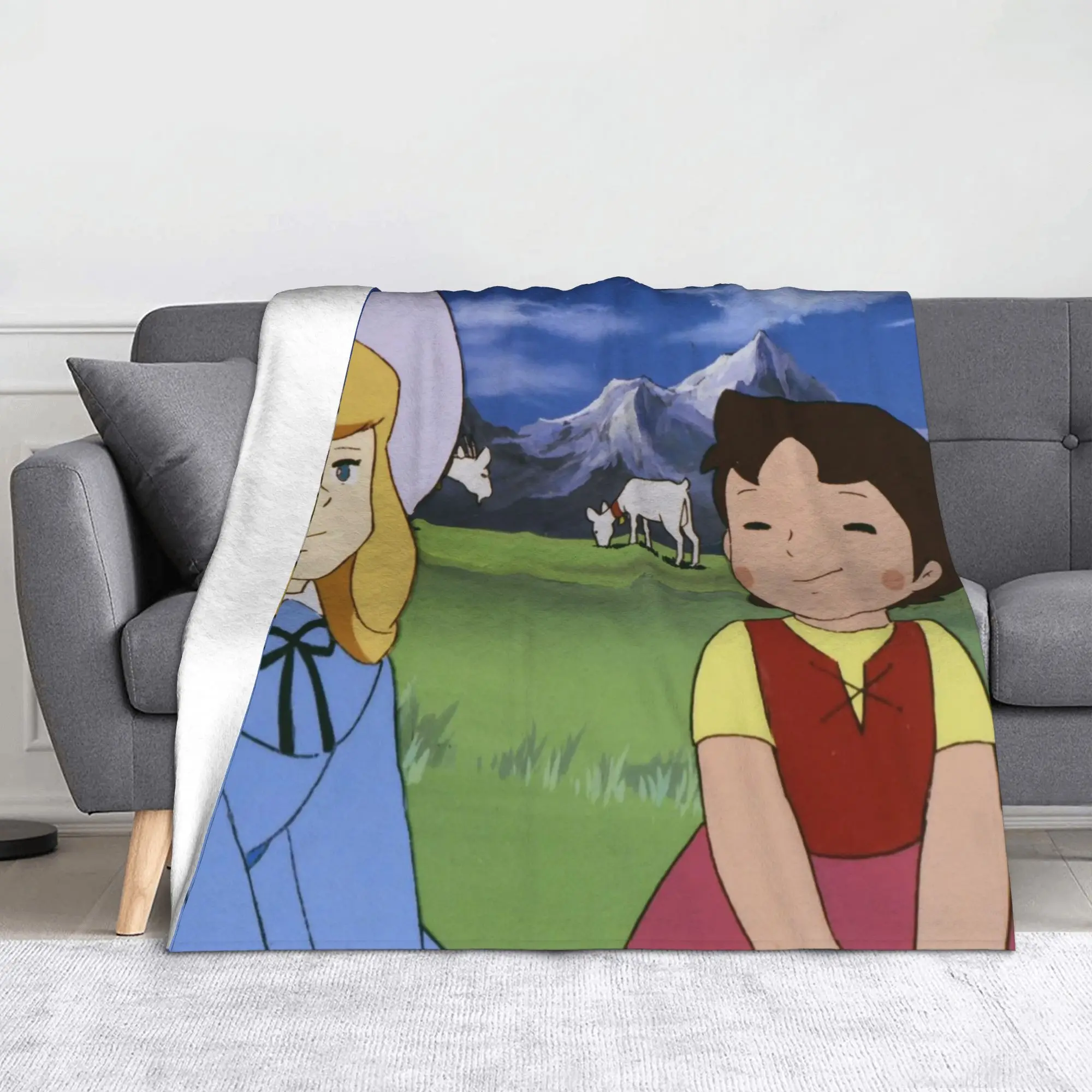 

Одеяло Heidi A Girl of the Alps, бархатное всесезонное дышащее ультрамягкое одеяло с героями мультфильмов аниме для автомобиля