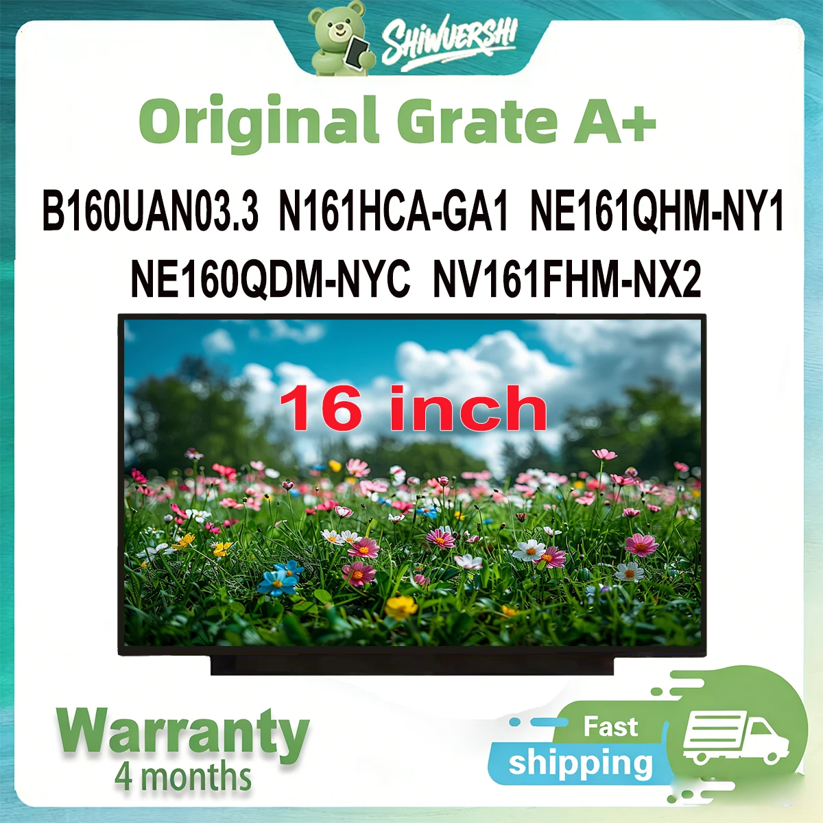 

Новый оригинальный 16-дюймовый ЖК-экран для ноутбука, тонкая панель монитора B160UAN03.3 N161HCA GA1 NE161QHM NY1 NE160QDM NYC NV161FHM NX2