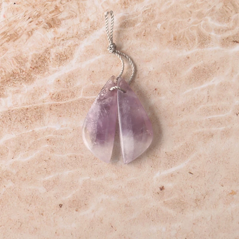 

Серьги-бусины из натурального камня с аметистом 29x11x4 мм 3,1 г, модные ювелирные изделия, аксессуары для самостоятельного изготовления для женщин