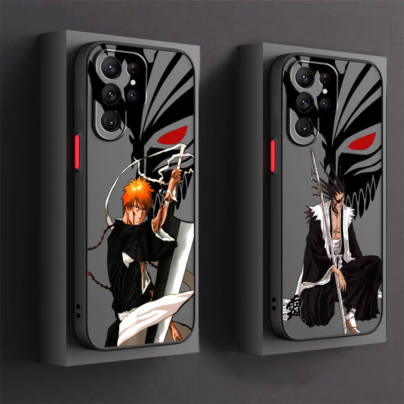 

B-Bleach Art Cool Fashion Frosted Translucent For Samsung Note 20 A35 A03 A54 A31 A22 A34 A14 A24 A04 A55 5G Soft Phone Case