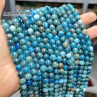 1A Natural Stone Apatite Beads Round Loose Spacer For Jewelry DIY Making Bracelet Earrings Accessories 15'' 6 8 10mm Pick Size