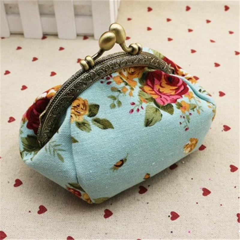 2021 Rozen Canvas Mini Portemonnees Nul Portemonnee Kind Meisje Vrouwen Portemonnee Lady Nul Portefeuilles Coin Bag Hoge Kwaliteit