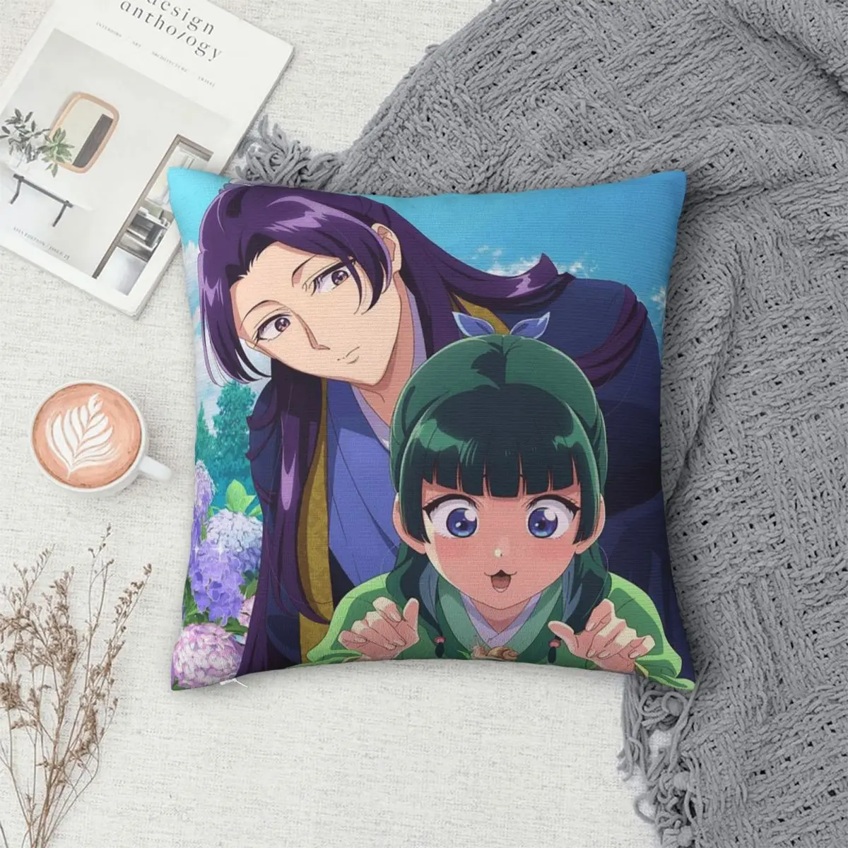 The Apothecary Diaries Maomao Anime Square Pillowcase Pillow Cover Cushion Decor Comfort Throw Pillow for Home Car