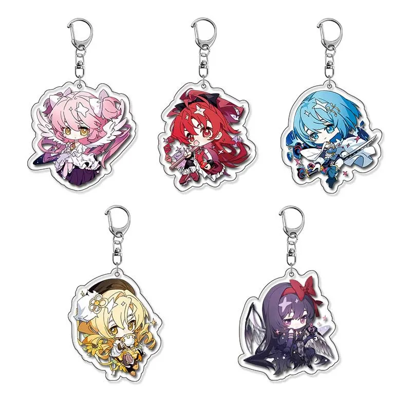 Puella Magi Madoka Magica Acrylic Keychain Madoka Kaname Homura Akemi Kyoko Sakura Carry‑along Accessory Matching Couple Charms