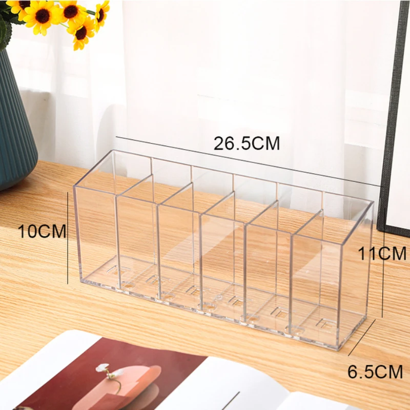 Desktop Storage Pen Holder Cosmetic Organizer Multi-functional Lipstick Storage Box Acrylic Material Transparent Color view 5