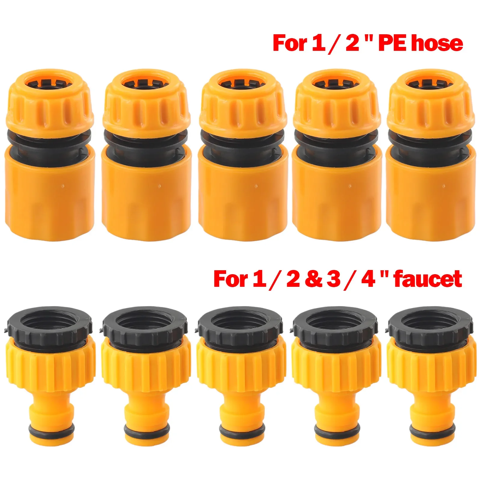 

10pcs Garden Hose Connectors for 34& 12 Inch Taps Threaded Adapters for Quick Connection in Gardening and Cleaning
