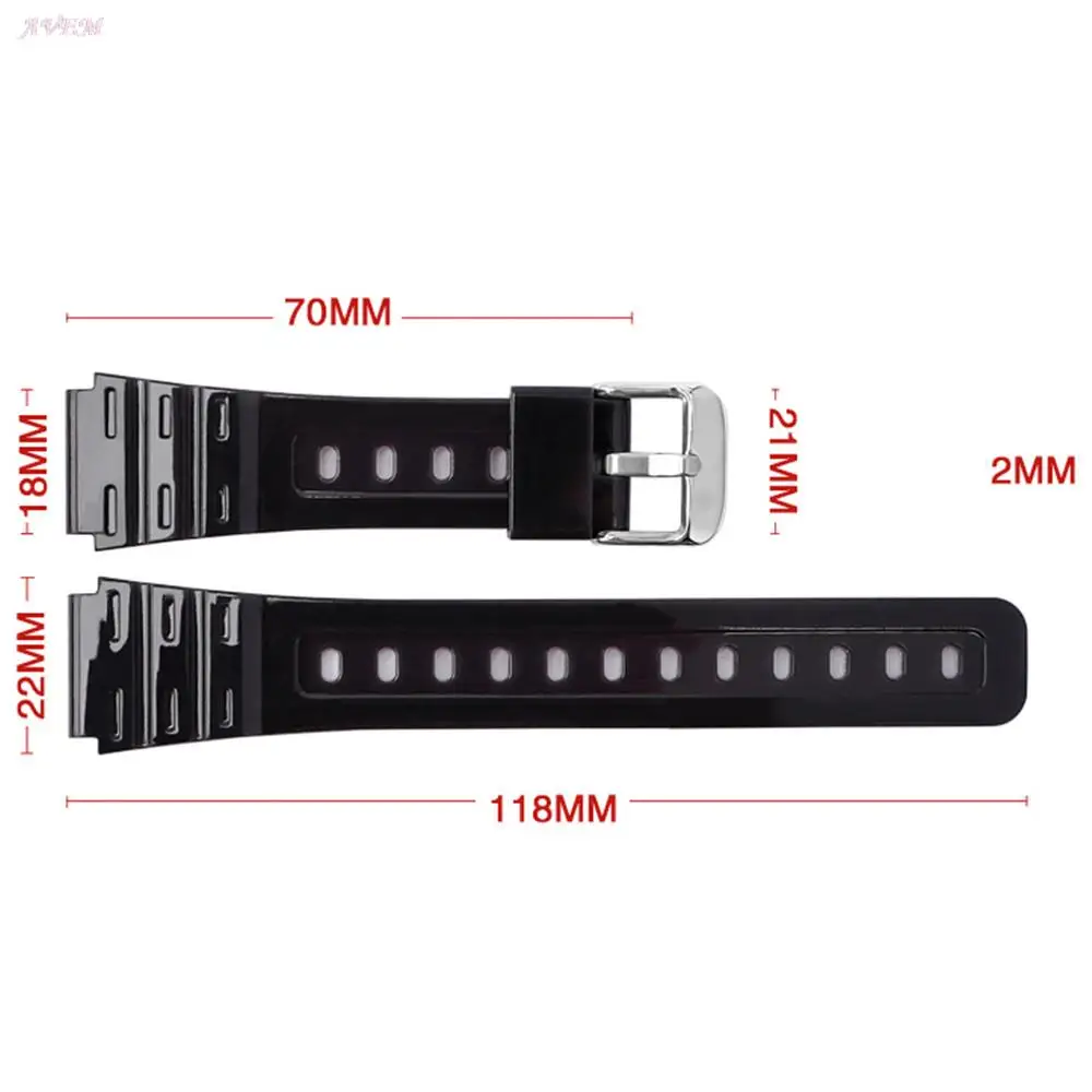 18mm Watch Strap For Casio  F-91w/f84/f105/108/a158/168 Ae-1200/1300 Transparent Colorful Silicone Tpu Band Bracelet Accessories