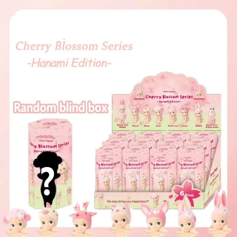 2025 جديد حار بيع سلسلة زهر الكرز صندوق أعمى لعبة هانامي طبعة تحصيل شخصية صغيرة سطح المكتب هدايا أعياد ميلاد للأطفال