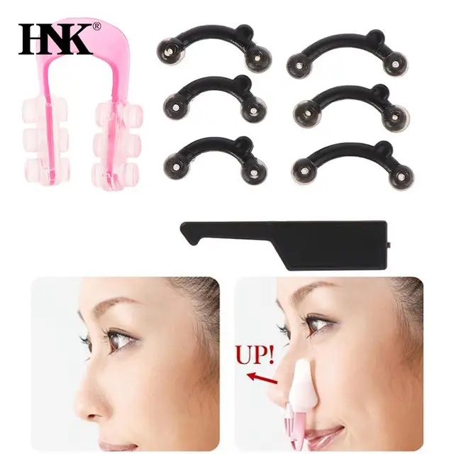 6Pcs/Set Beauty Nose Clip Nose Up Lifting Shaping Clip Corrector Massage Tool Clipper Shaper Bridge Straightening No Pain 3 Size