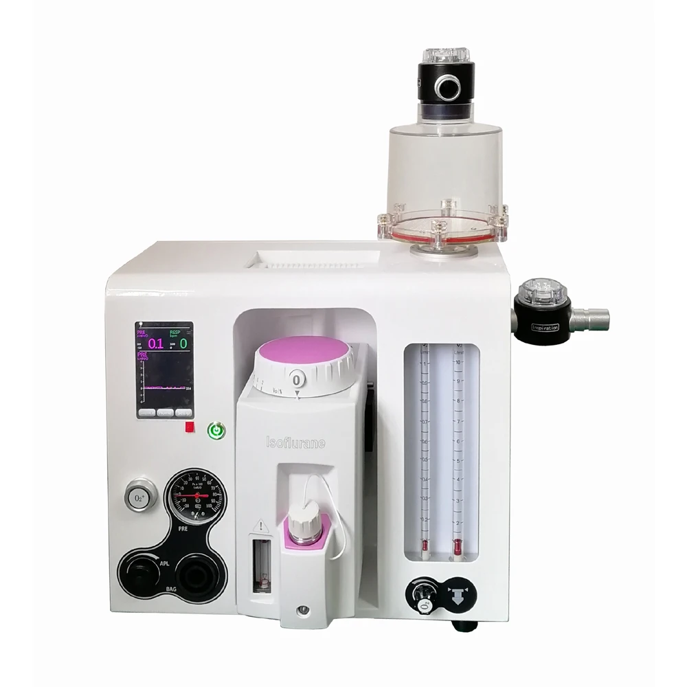 VS-M505 4.3 Inch Touch LCD Display Veterinary Anesthesia Machine Isoflurane Sevofluane Vaporizer for Small Big Animals 100kg