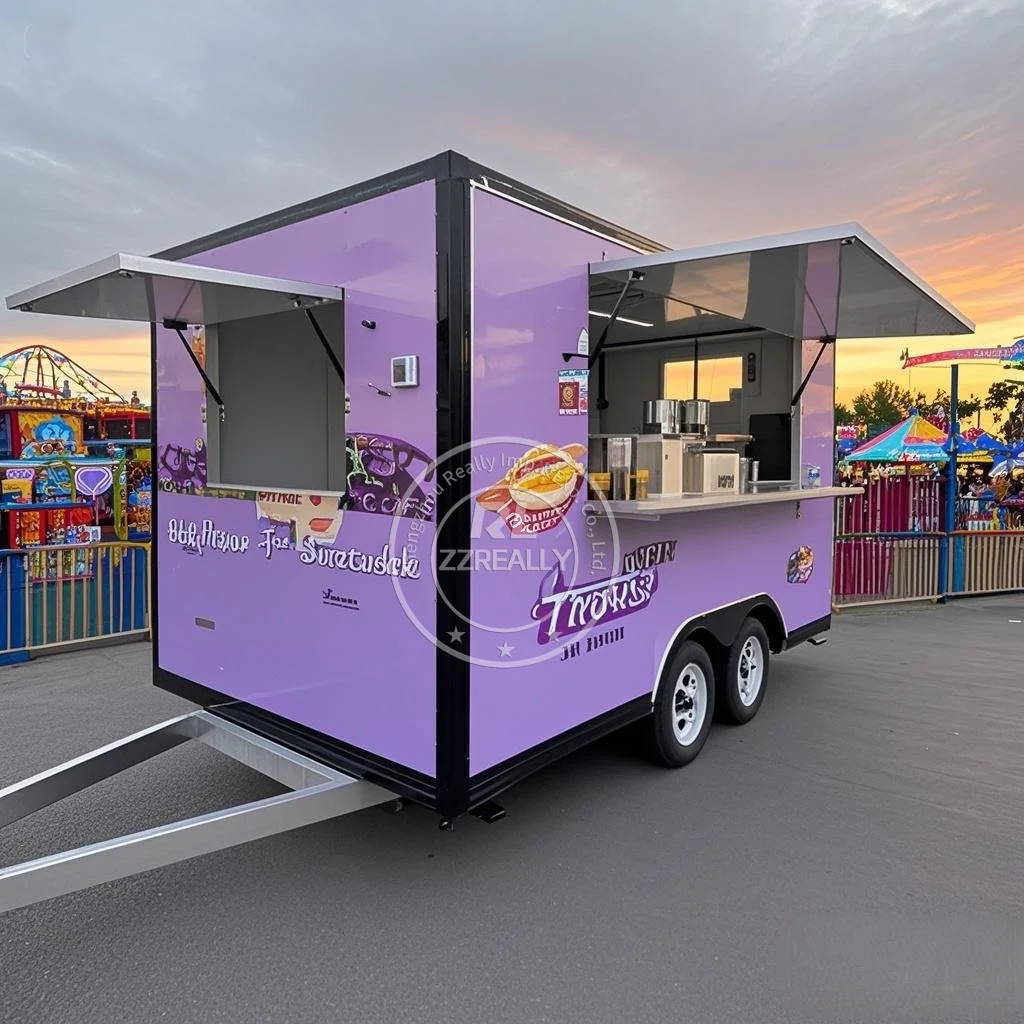 

Australia Standard Customizable Mobile Food Truck Mobile Trailer Catering Truck for Winter Street Food Sales