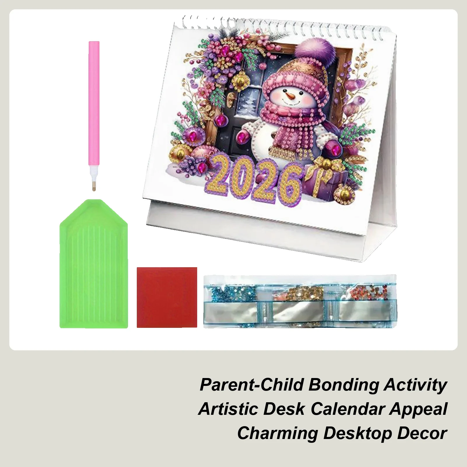 

Diamond Art Calendar 2026 Monthly Christmas Gnome Planner Christmas Gem Painting Calendar For Holiday Birthday Party Offices