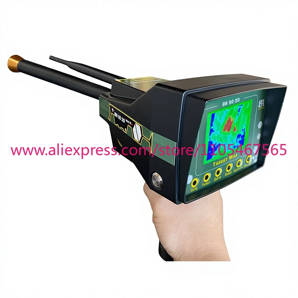 3D Visual Contour Imager Metal Detector High Precision Treasure Hunter Black/Green