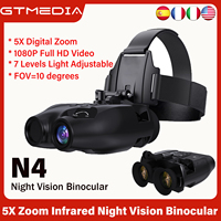 GTMEDIA N4 Night Vision Binocular 5X Digital Zoom 1080P Full HD Video Recording Head Mounted Telescope for Home Decoration