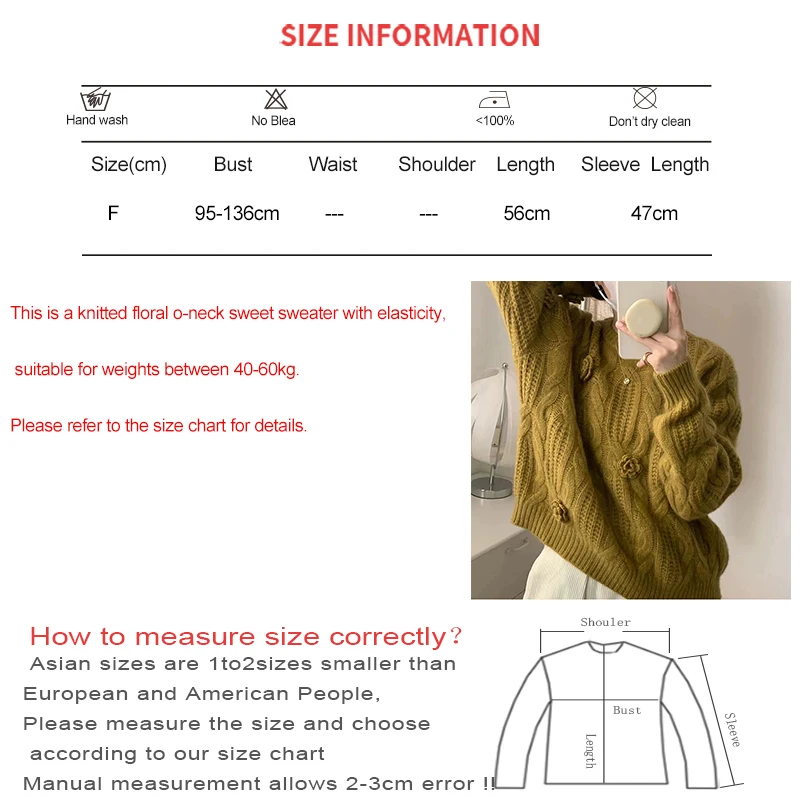 HELIAR Women Embroidered Flower Sweet Sweater O-Neck Long Sleeve Casual Pullovers Knitted Office Jumpers Autumn Winter Sweater