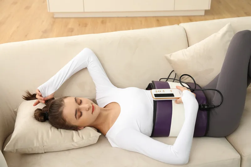Pneumatic vibration warm palace belt Far infrared heating belt Magnet massage belt Fat Rejection Fat Belt 220V