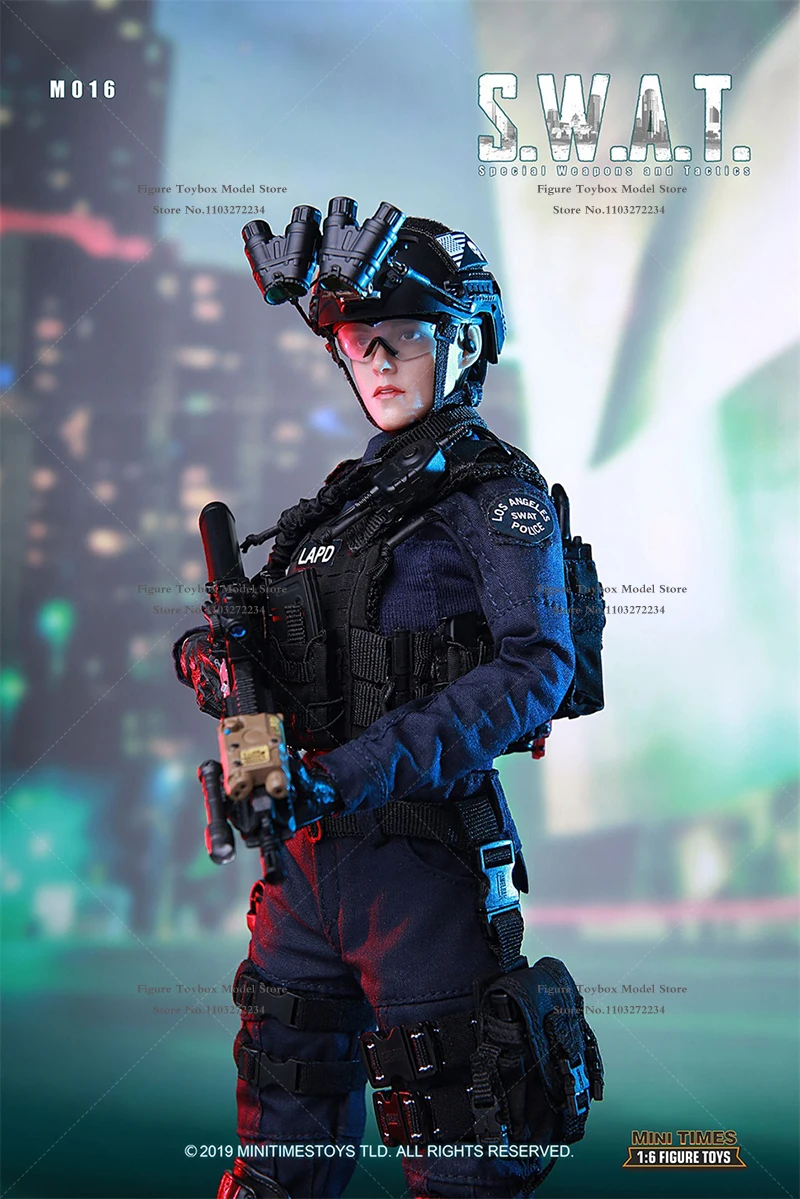 MINITIMES M016 1/6 Scale Modern US SWAT Female Soldier M017 Seal HALO Movable Camfoulage 12