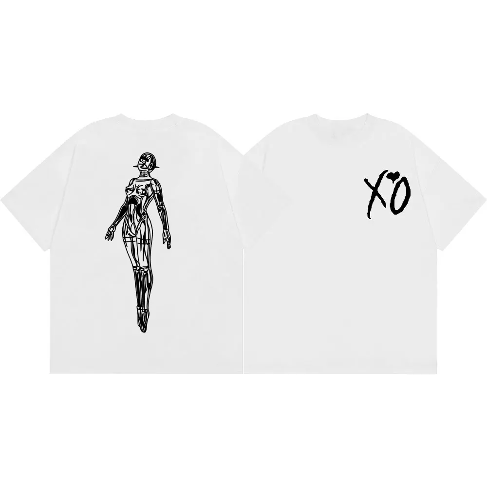 Rapper The Weeknd Graphic Printed T-shirt Men Women Short Sleeve Cotton T-shirt Men's T-shirts 2026 Summer New Men's Clothing