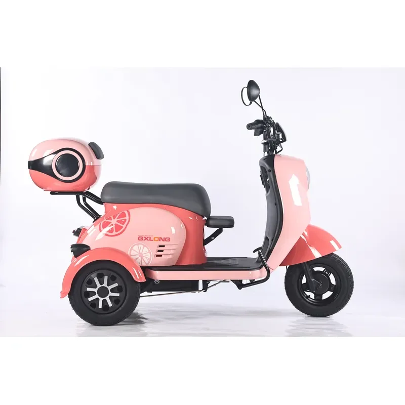 12V Battery Electric Three-Wheel Closed Body Cargo Tricycle Comfort Shock Absorption Urban Rural Commute Vehicle