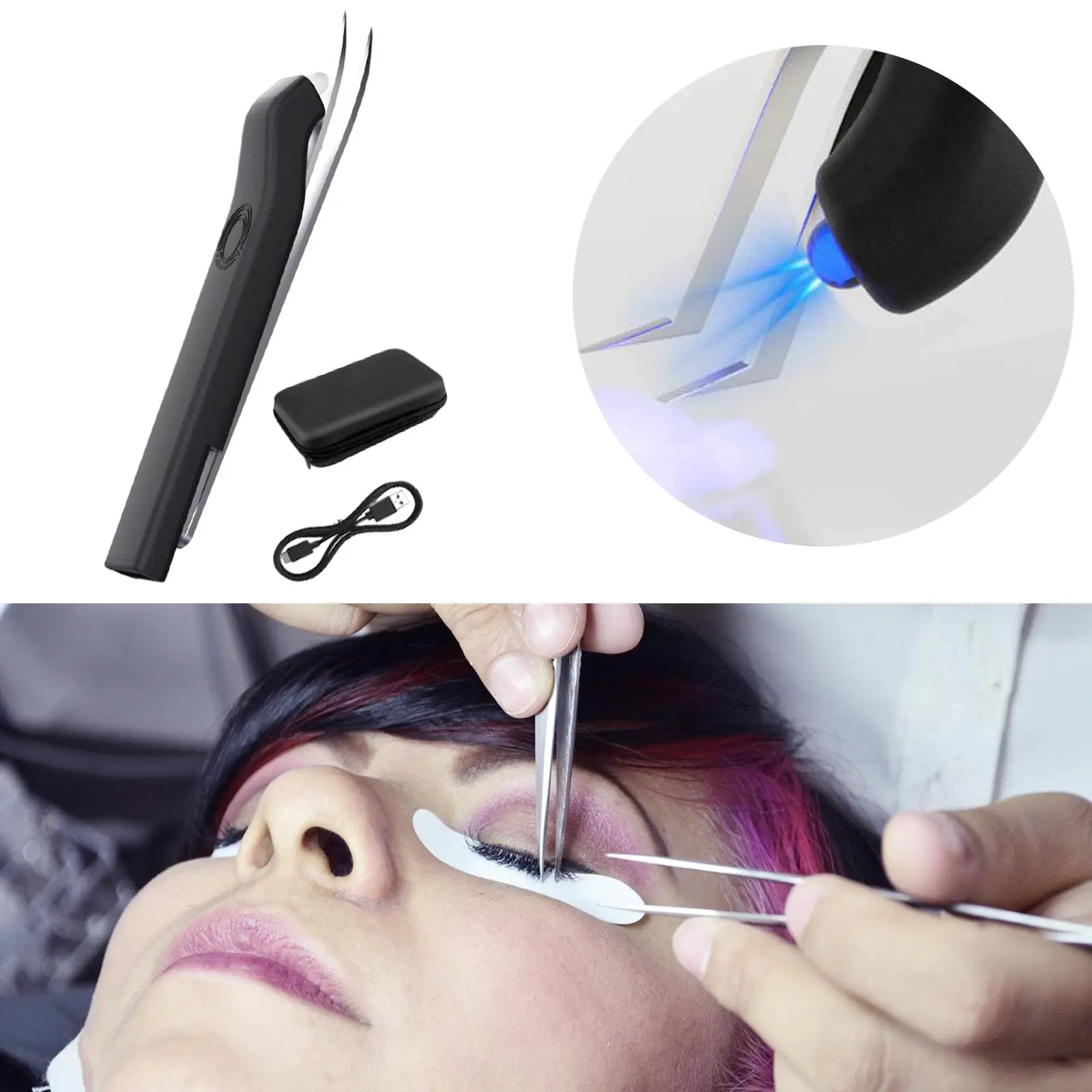 Pince à cils lampe maison cils accessoire cils colle polymérisation lumière