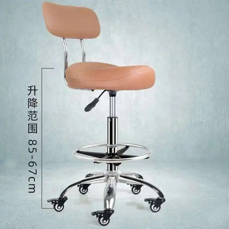Backrest Lift Swivel Chair Pulley Kitchen Cook Barber Chair Treatment Saddle Stool Cosmetic Aesthetic Master Стул На Колесиках