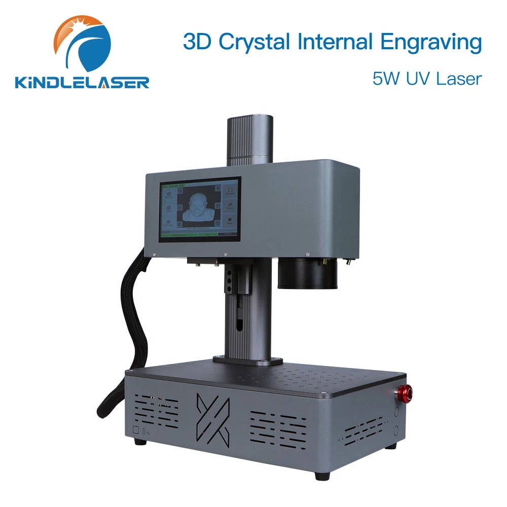 KINDLELASER 5W 3D Glass Engraving Cutting Machine Crystal 355nm UV Laser Internal Marking Engraver Cutter High Precision