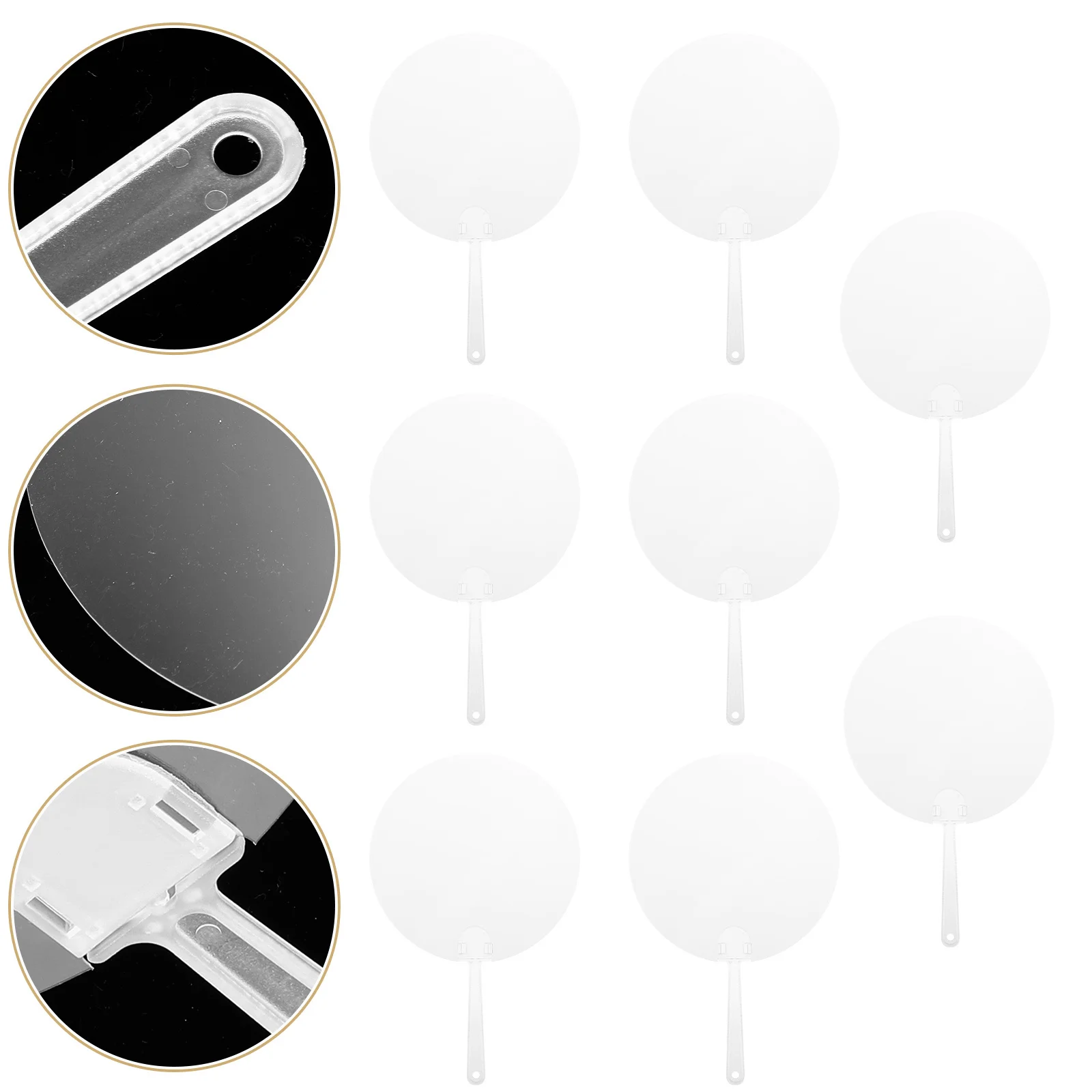 

30Pcs Plastic Blank Graffiti Fans Transparent DIY Painting Hand Fans Craft Supplies for Home Decoration and Gift