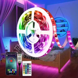 Taśma LED RGB Bluetooth Strip Light 5050 SMD 5V USB Lights Elastyczna lampa wstążka RGB TV Desktop Diode DIY na Boże Narodzenie Wystrój domu