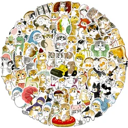 10/30/50/100PCS Cute Cat Cartoon Stickers Kawaii Animal Kids Toys DIY Scrapbook Laptop Stationary Guitar Suitcase Car Sticker