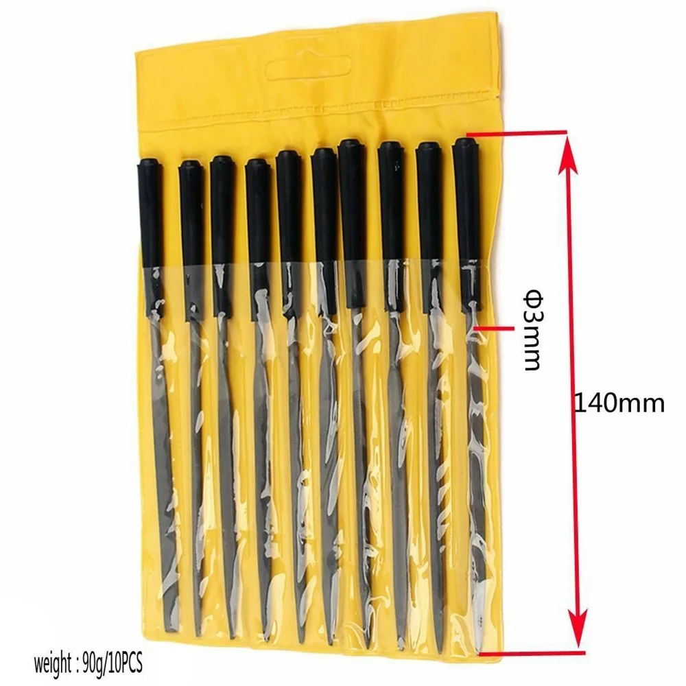 10Pcs Guitar File Fret Nut Saddle Slot Grinding File Set Professional Guitar Luthier Repairing Tool for Stringed Instrument