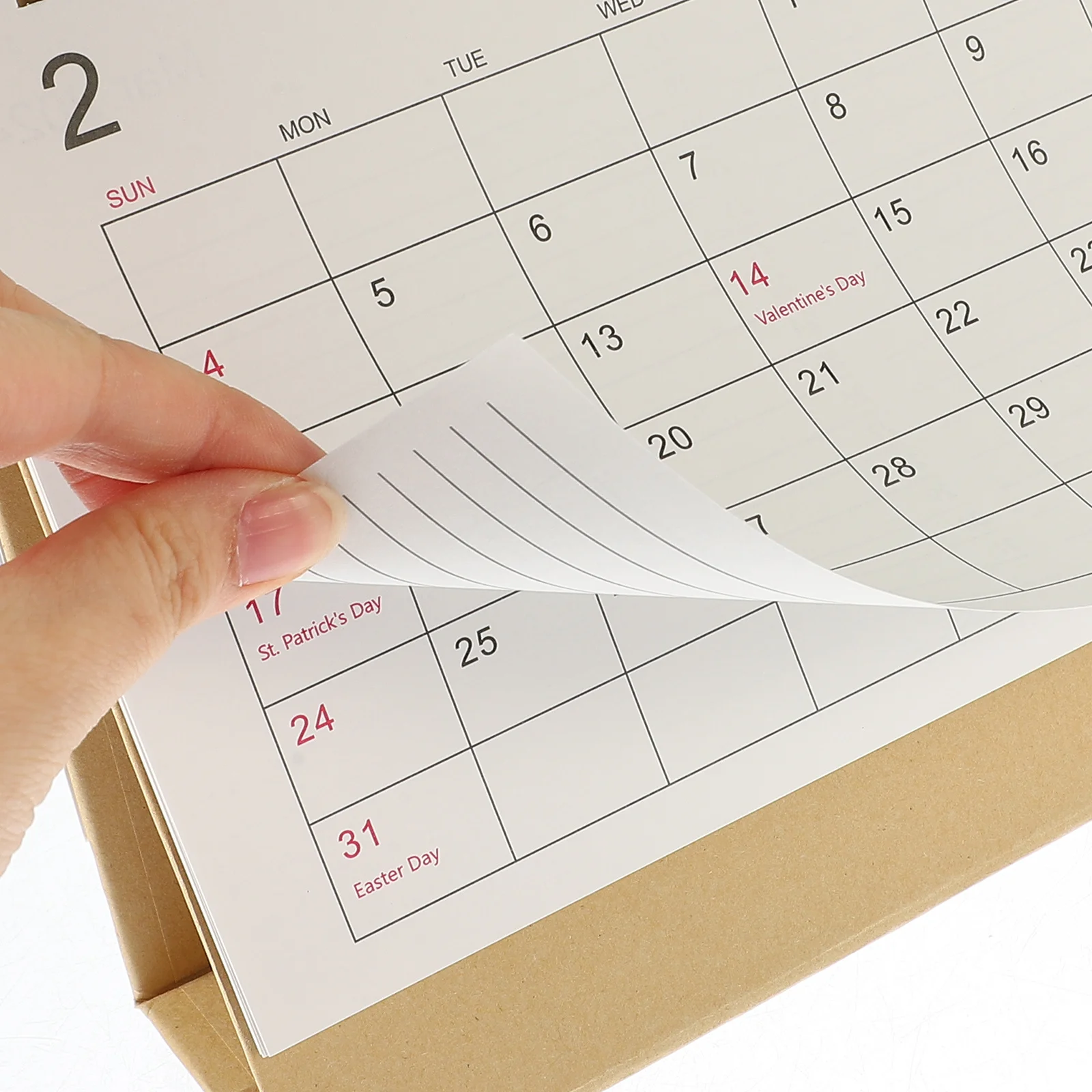 

Daily Flip Calendar Standing Desk Mini Easel Small Calendars Perpetual for Turning