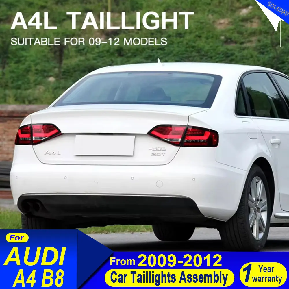 Car Taillight For Audi A4 B8 Tailights 2009-2012 Upgrade Modified to New DRL Dynamic Turn Signal LED Taillight Auto Accessories