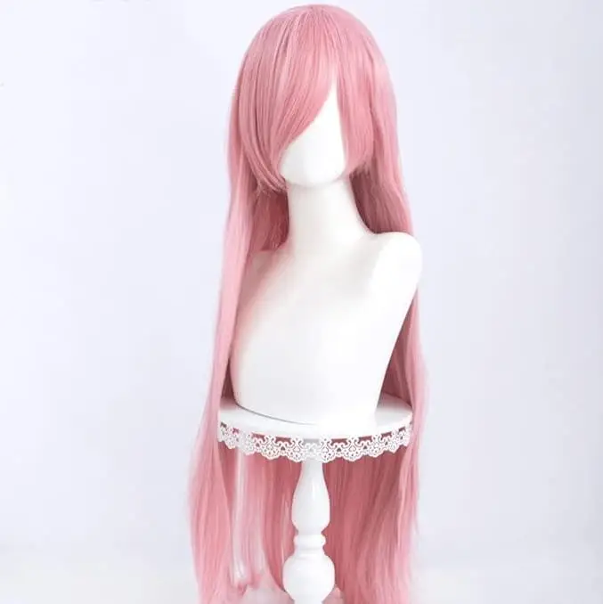 Long Straight Wig Multi Color Straight Hair Wig with Bangs Synthetic Wigs for Women Heat Resistant Hair Lolita Daily Cosplay Use image 4