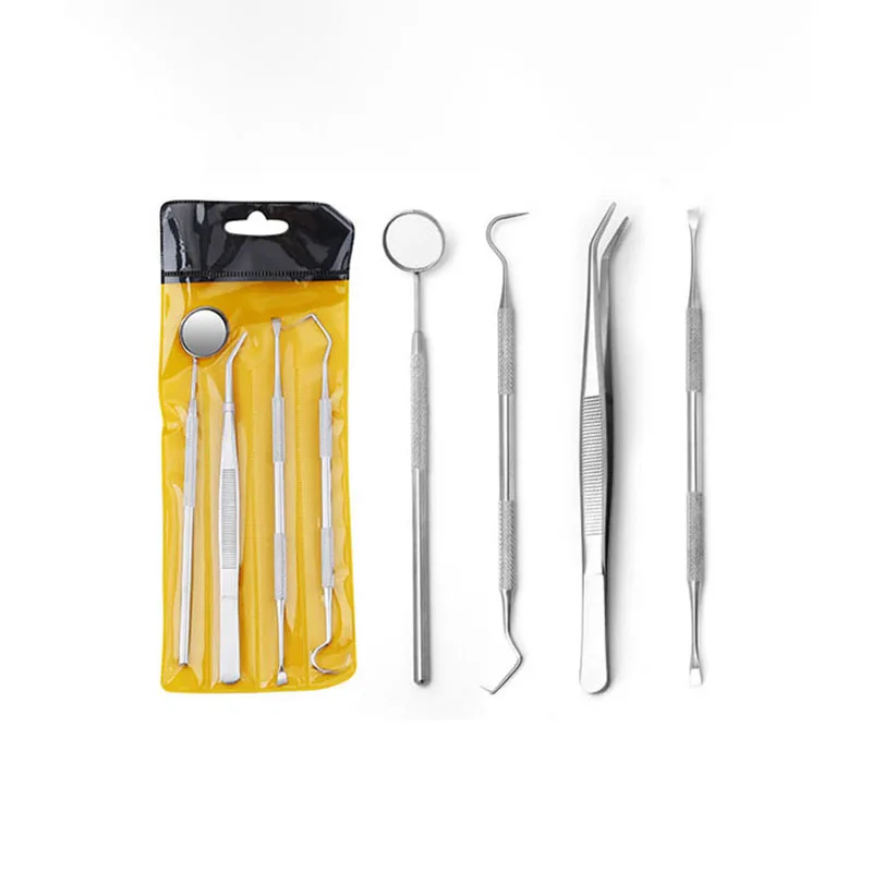 Wholesale 3 4 5Piece Stainless Steel Dentals Care Kit Dentals Dentist Prep Tools For Dentals Examination