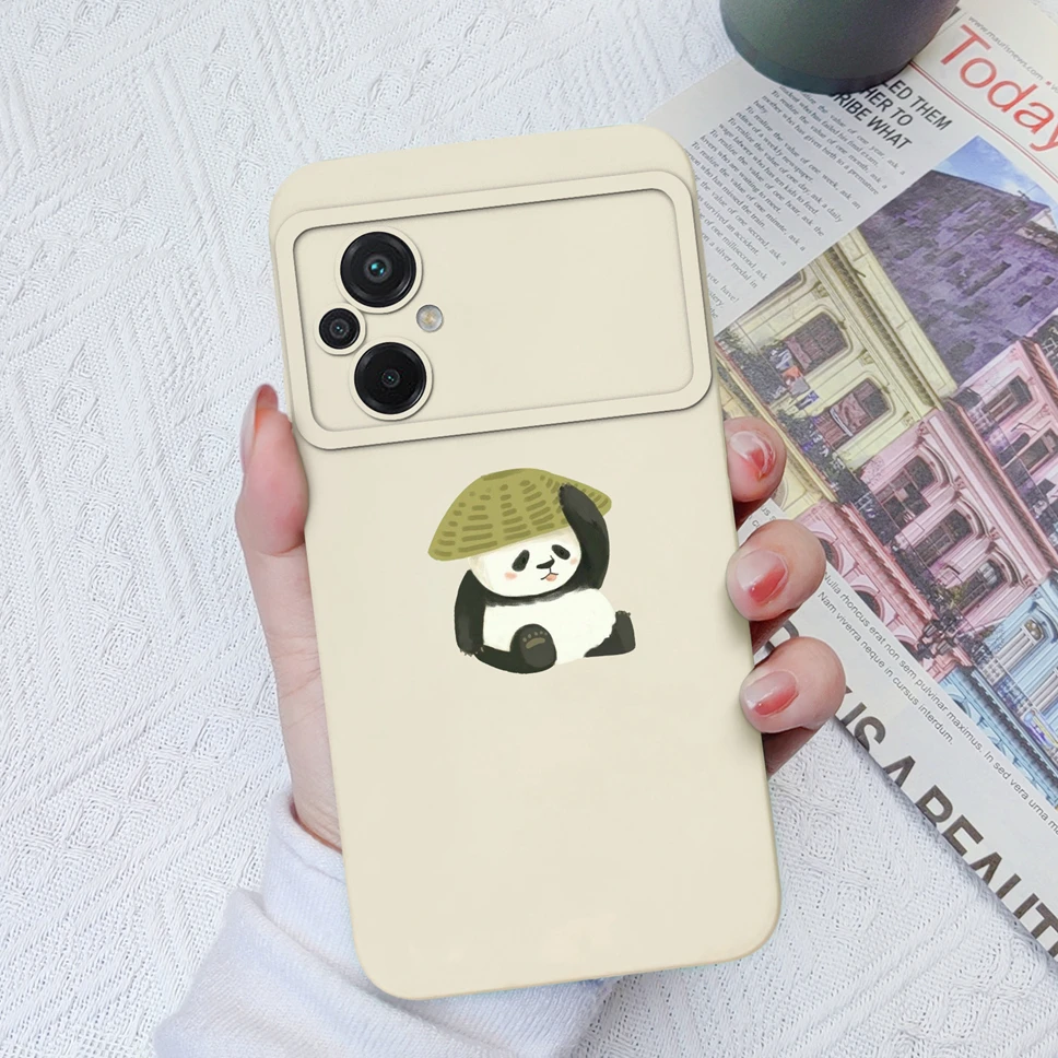 For Xiaomi Poco M5 Case Beautiful Flower Cat Smooth Liquid Silicone Protective Back Cover For Xiaomi Poco M 5 Fundas Capa 6.58\