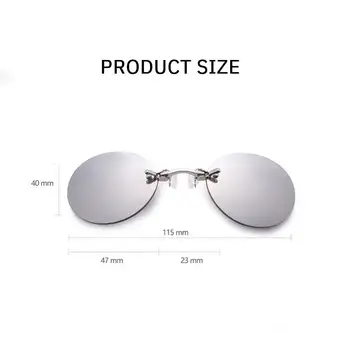 個性化車載便攜式無框夾式太陽眼鏡,復古風格,適用於黃色眼鏡、Y2K眼鏡、Prada眼鏡等。 12 最佳銷售 普拉達服裝 - №12