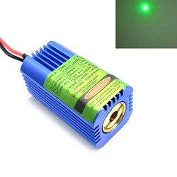 High Power 532nm 50mW Green Dot Bright Light Laser Diode Module DC5V 12V Heatsink Cooling