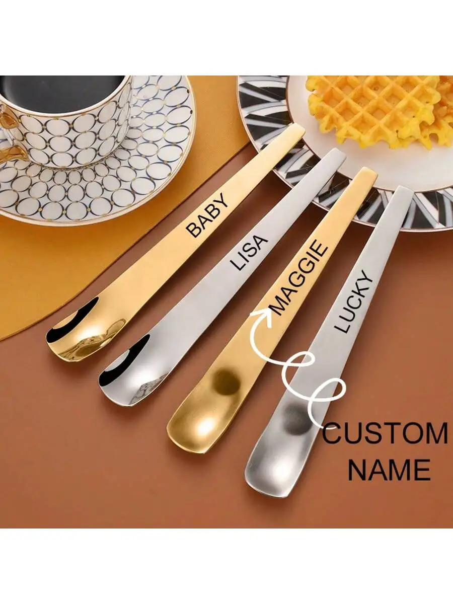 Customized stainless steel spoon; ice cream spoon; dessert spoon; cake spoon; ice lolly spoon.