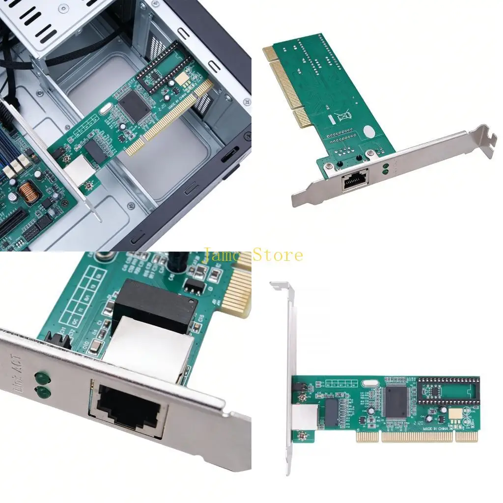 LX0B PCI Gigabit Server Networking Card Electrical Port RTL8169SC Chip Low Profile Bracket for Desktop Accessories