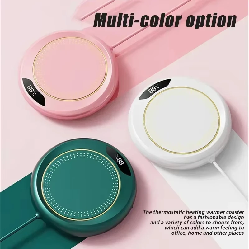 USB Cup Warmer 3 Temperature Settings Winter Coffee Mug Heating Coaster Smart Thermostatic Hot Plate Milk Tea Water Heating Pad image 5