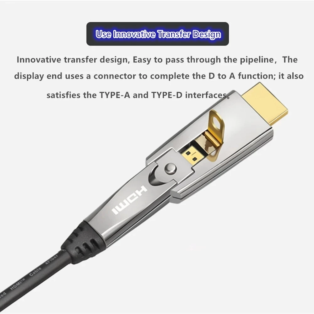 HDMI-compatible High-Speed Fiber optic cable 4K@60Hz 2.0 Optical Cable Alloy Adapter 18Gbps HDR10 4:4:4 HDCP2.2 for TV PS4 Xbox